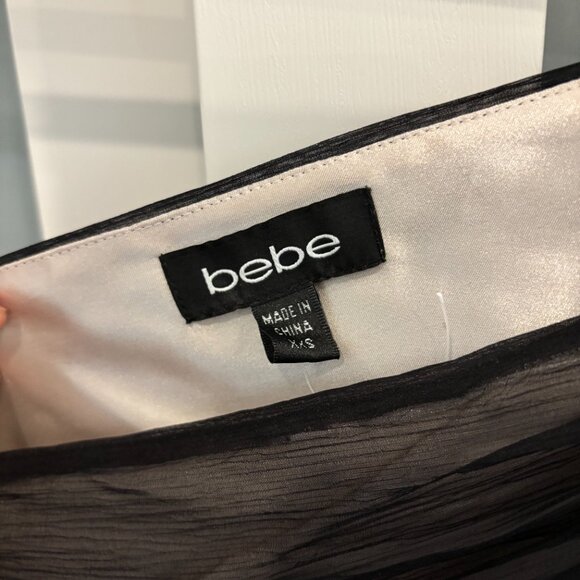 bebe Black and Gold Sheer Top - Picture 2 of 3